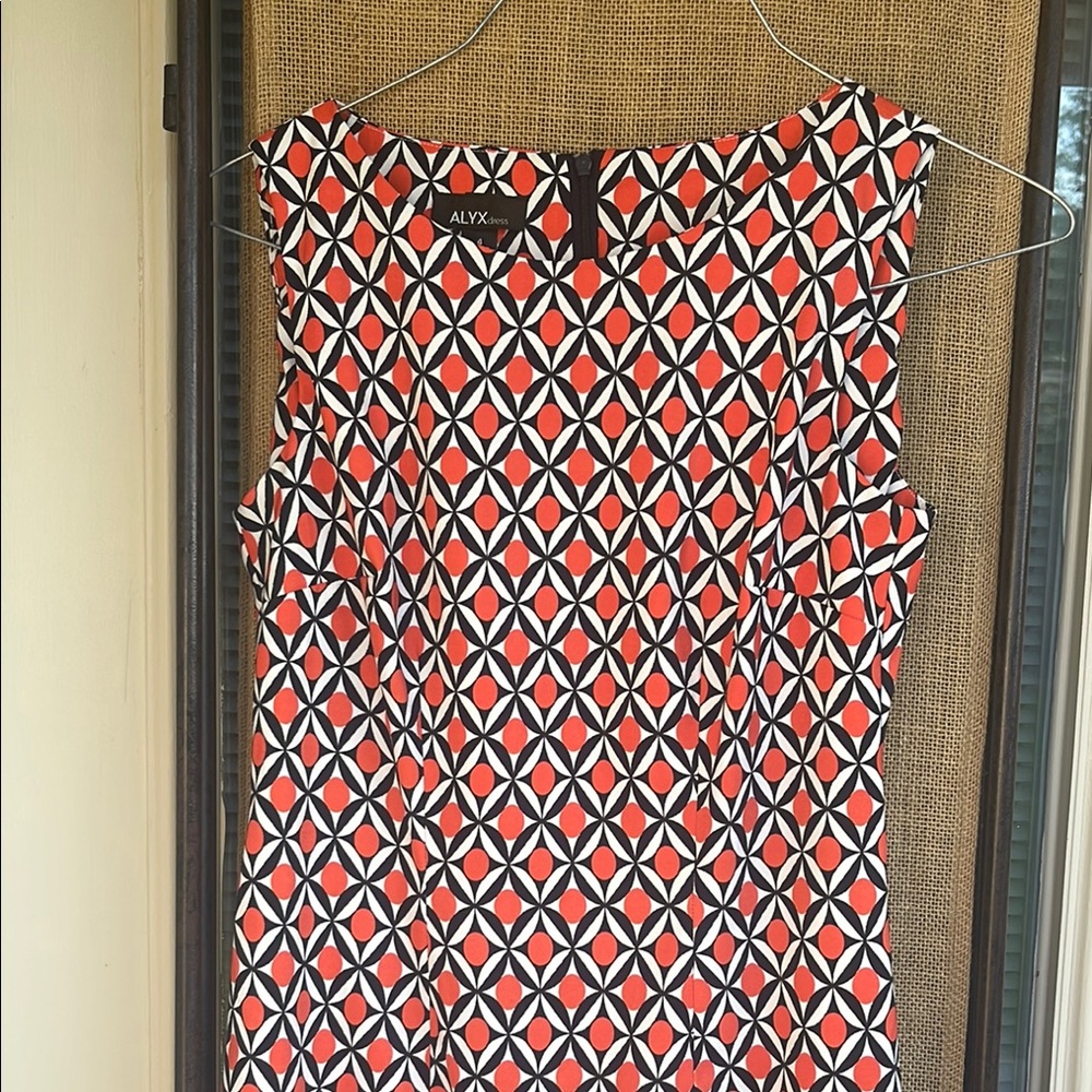 Alyx Red and Black Patterned Dress